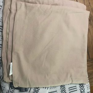 4 throw pillow cases beige
